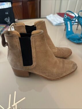 Rag and bone size 36 Suede Chelsea Ankle Boots in Tan